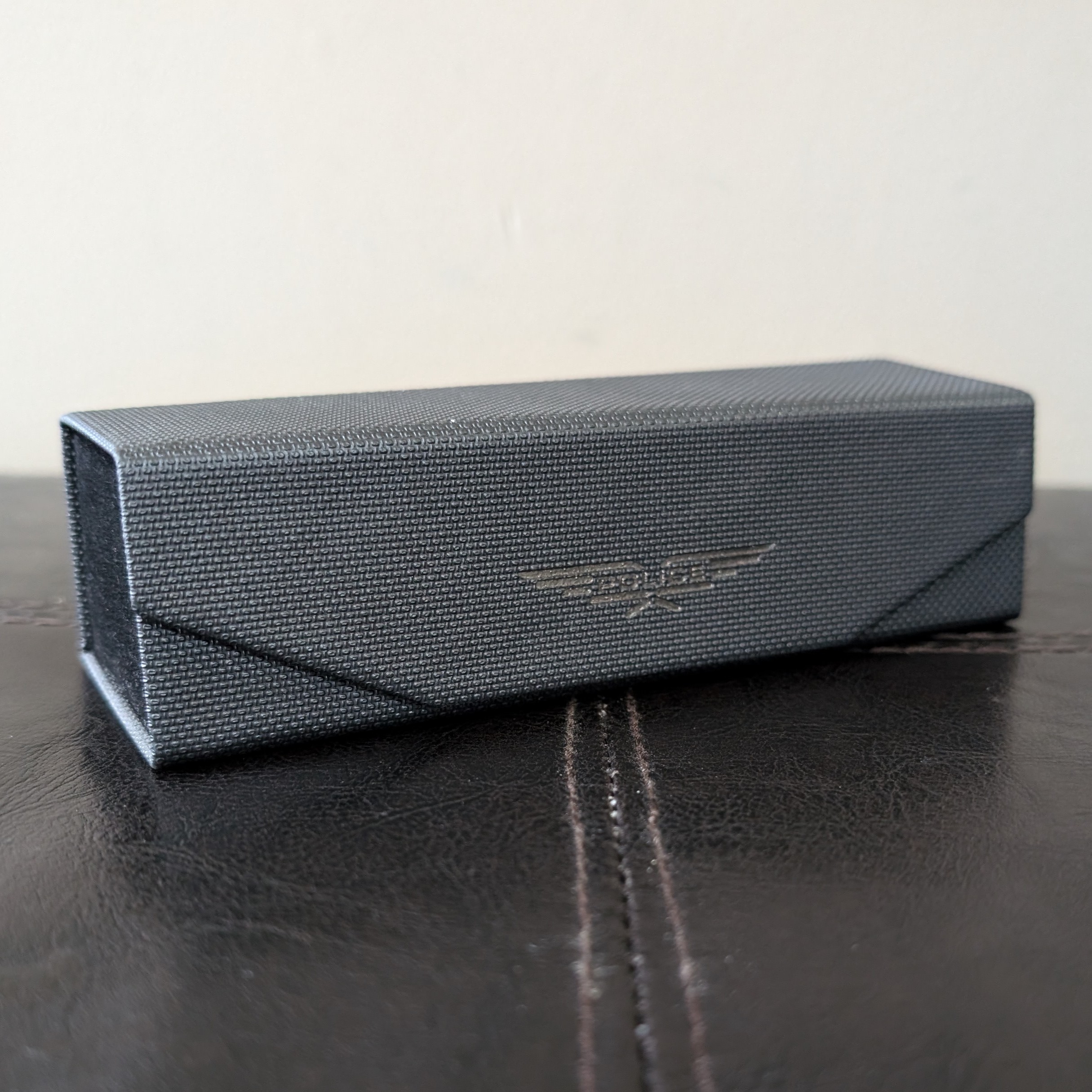 Closed glasses case.