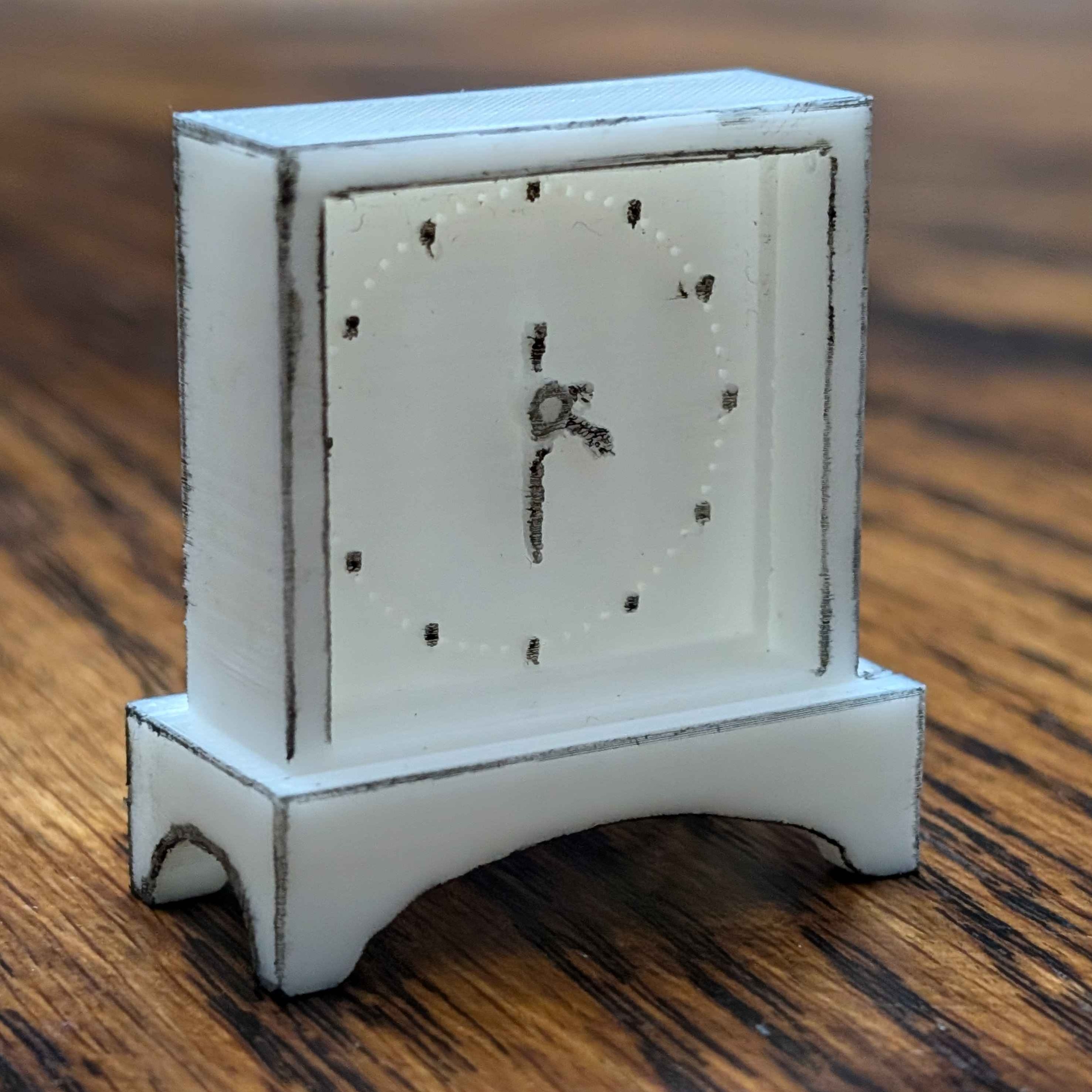 The 3D printed version of my grandfather's clock.