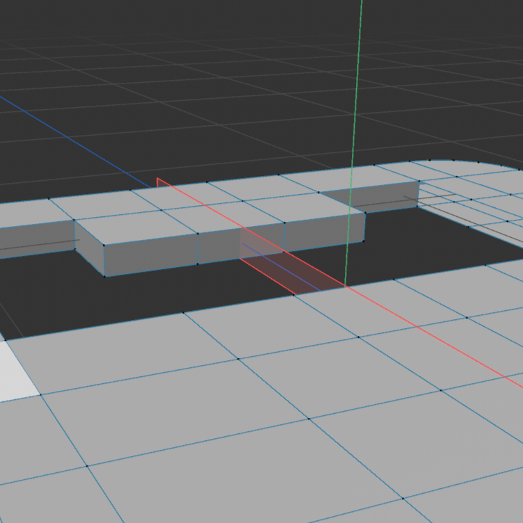 Rough Cinema4D draft of the tablet stand.<br>
                I used the symmetry tool to help close off polygon holes.