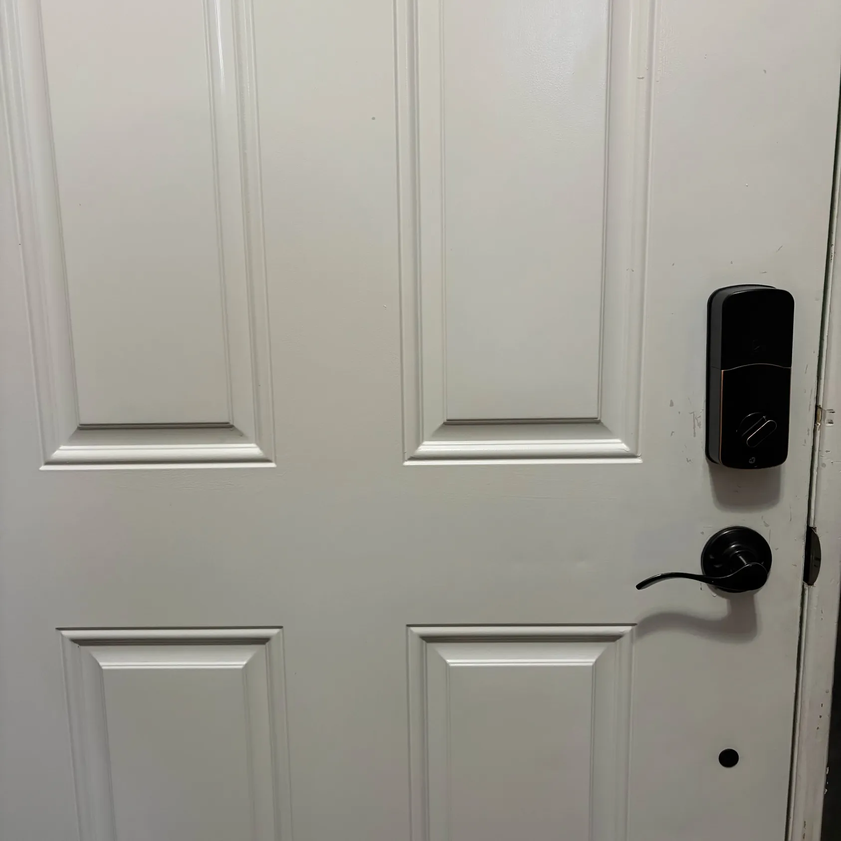 Knocking on a door.