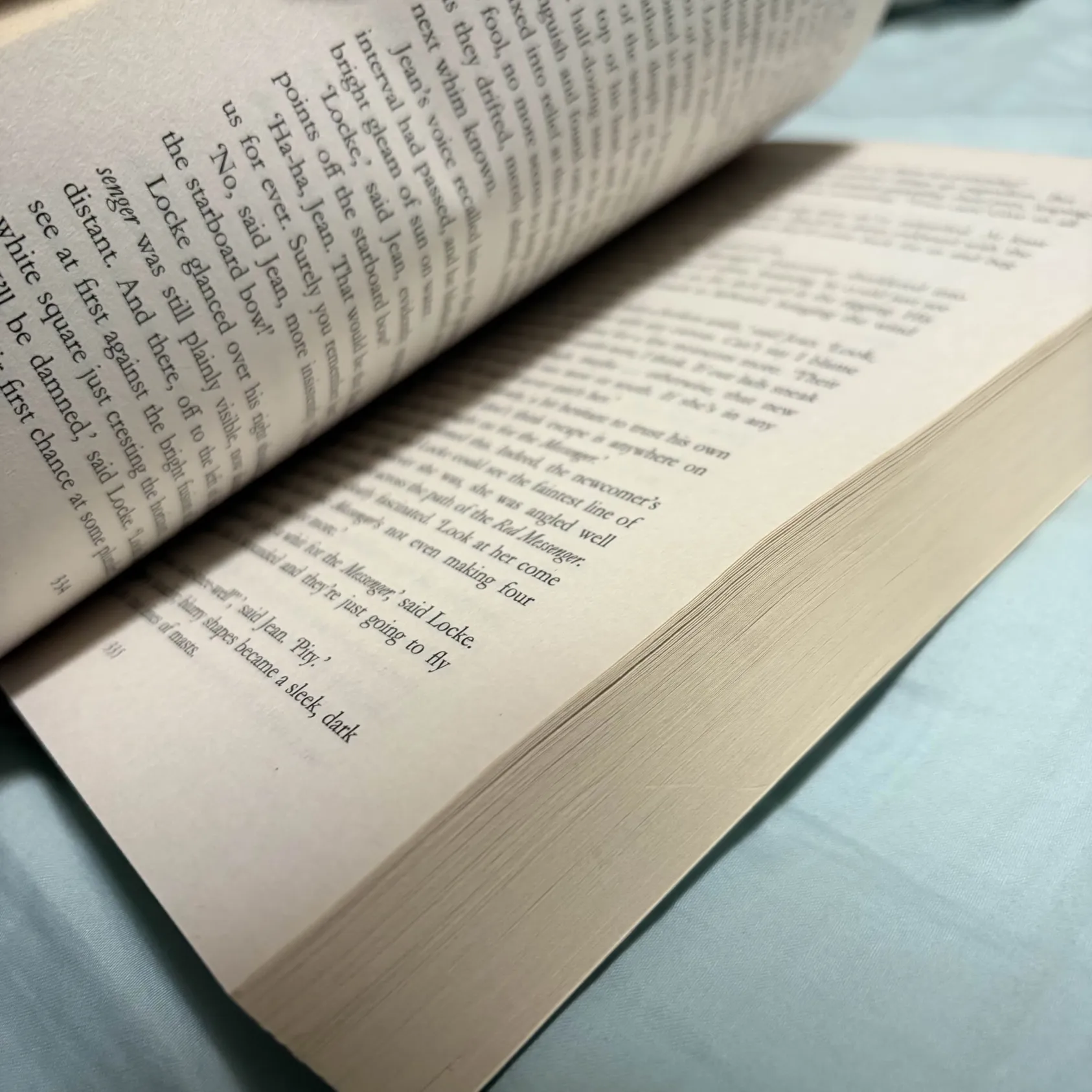 Flipping of a book.