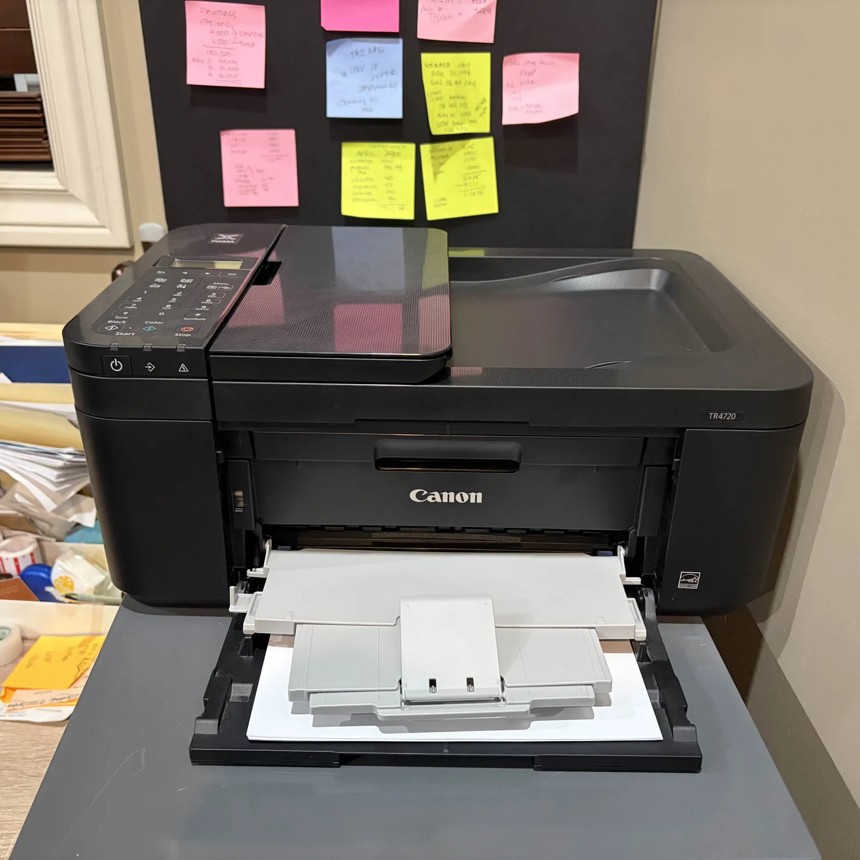 The sound of a printer whirring.