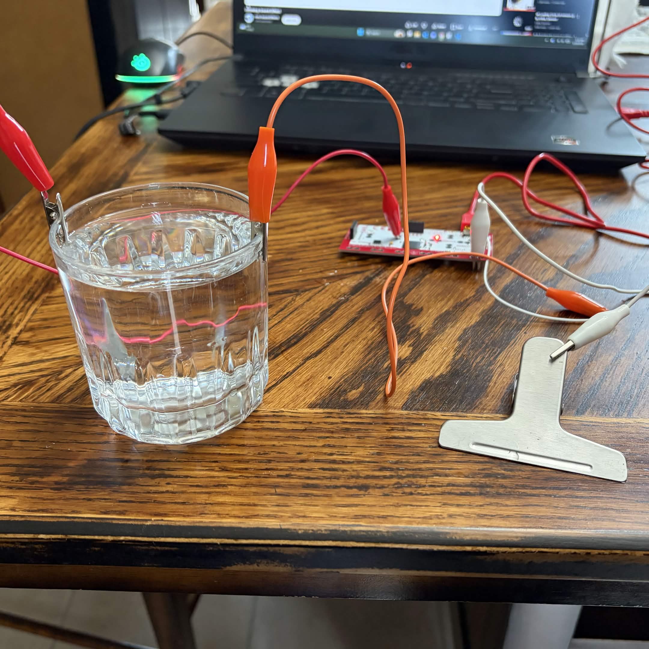 Experimenting with water as an input.