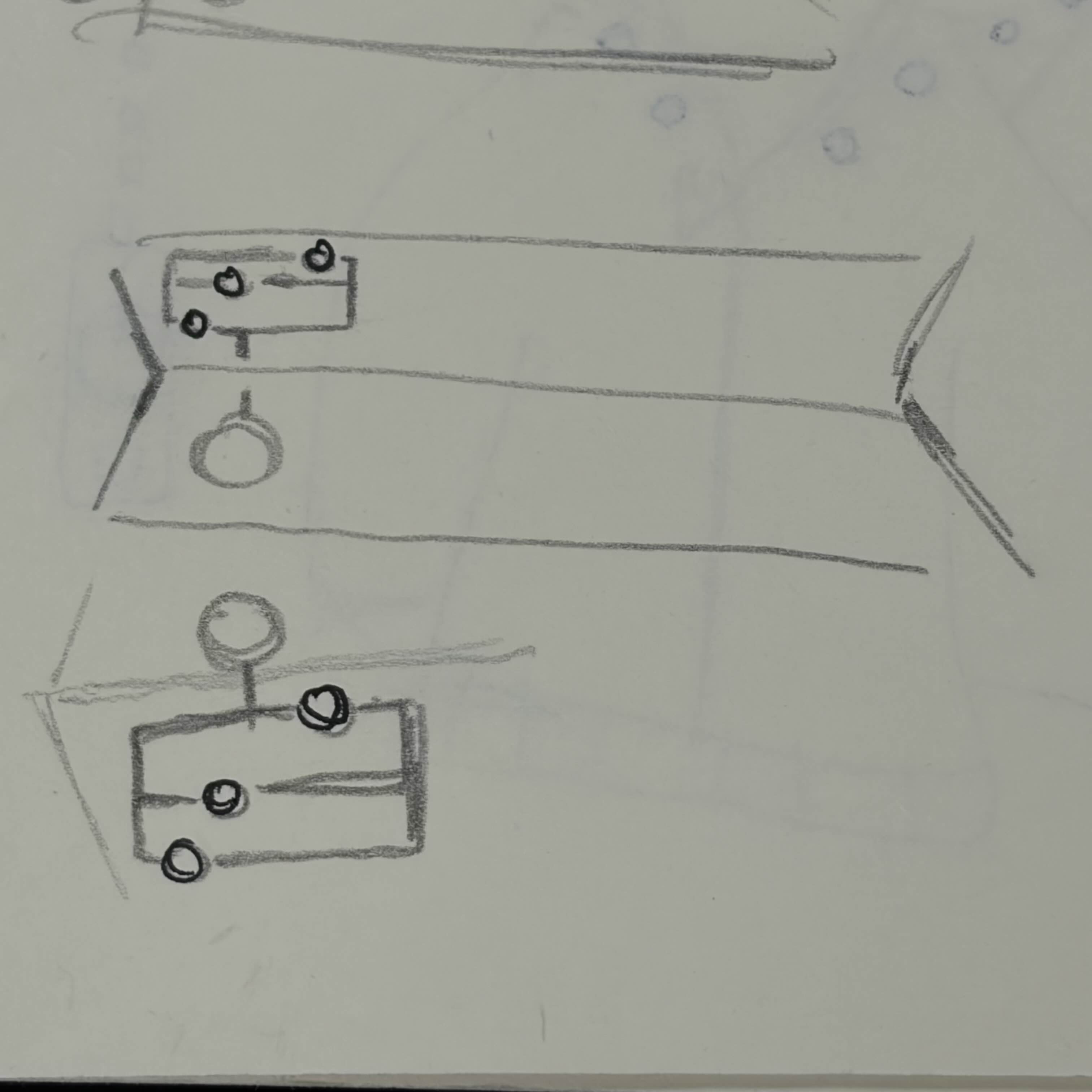 An iteration of the circuit sewed onto the beanie via conductive thread. The beanie flap would be folded up in order to hide the battery.