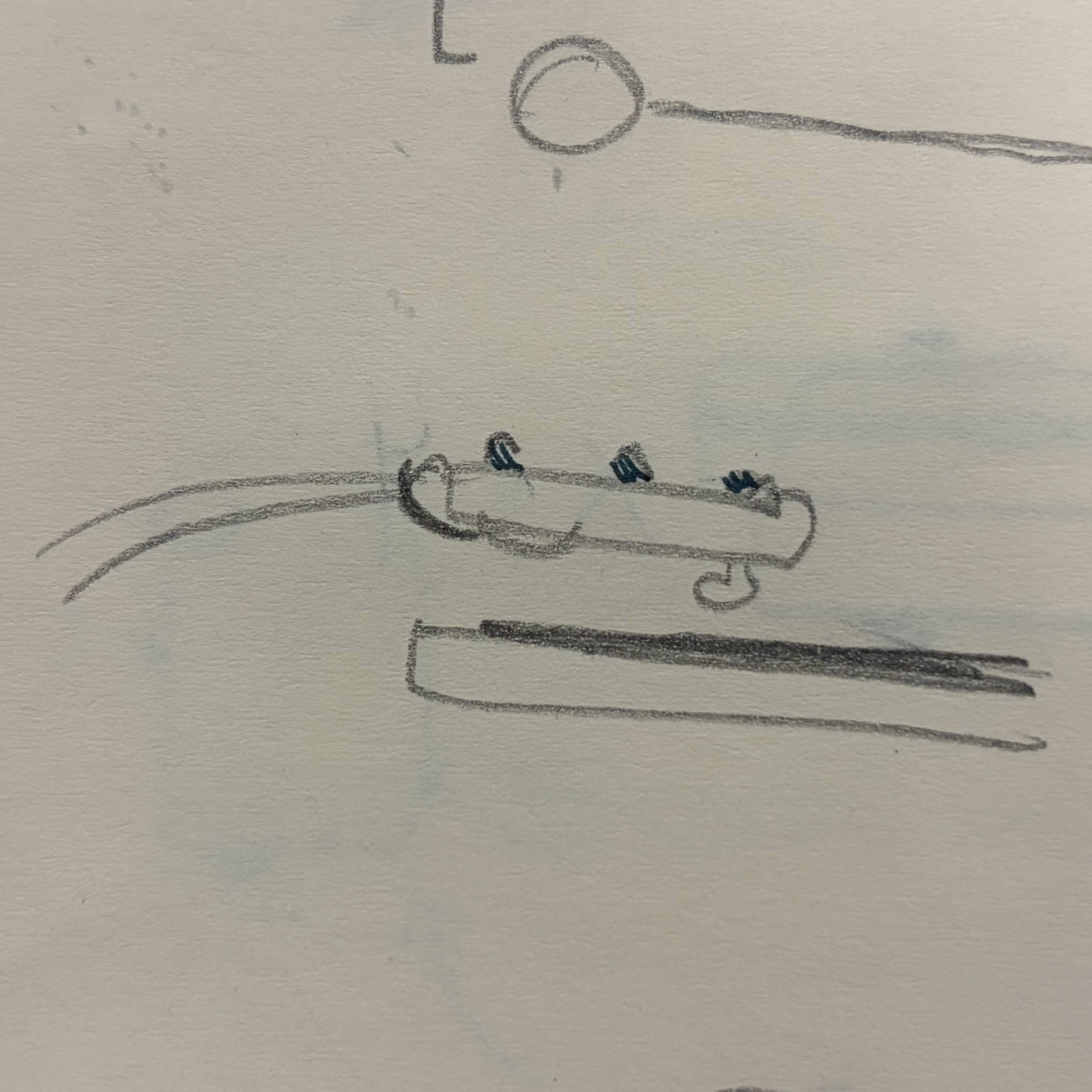 A rough ideation of how the battery would come into contact with the conductive tape onto the belt
                when buckling.
                This idea would not work because of no ground connection.