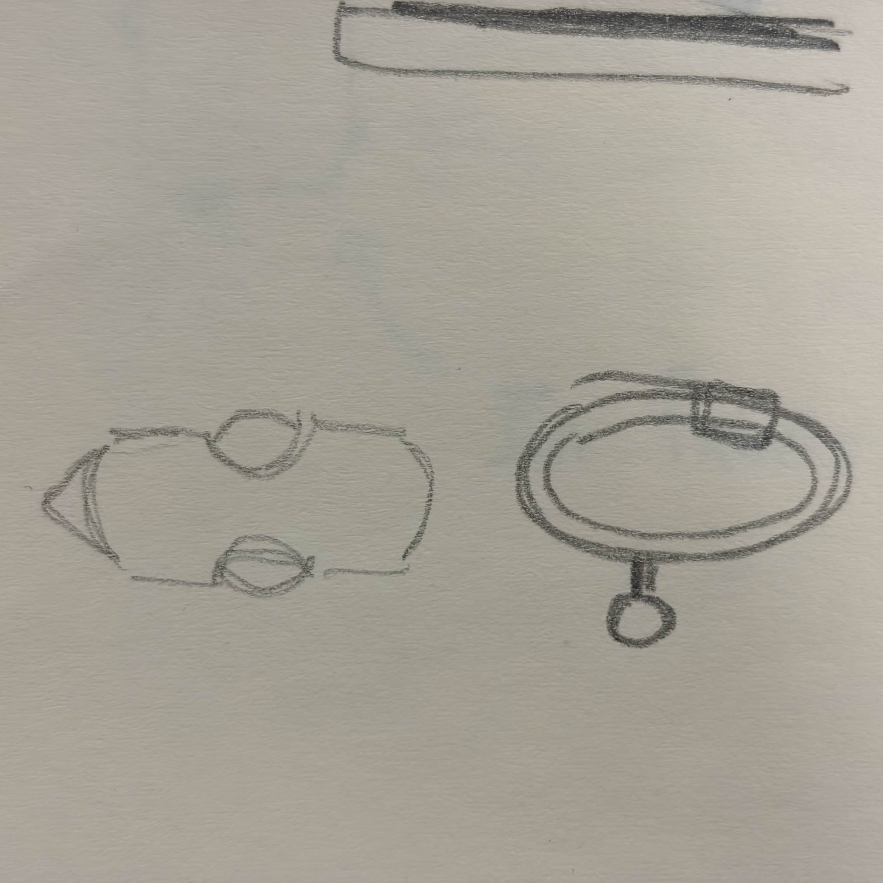 The buckle and the collar as the main interaction of turning on the light.
                The ground can attach as a magnet to the collar.