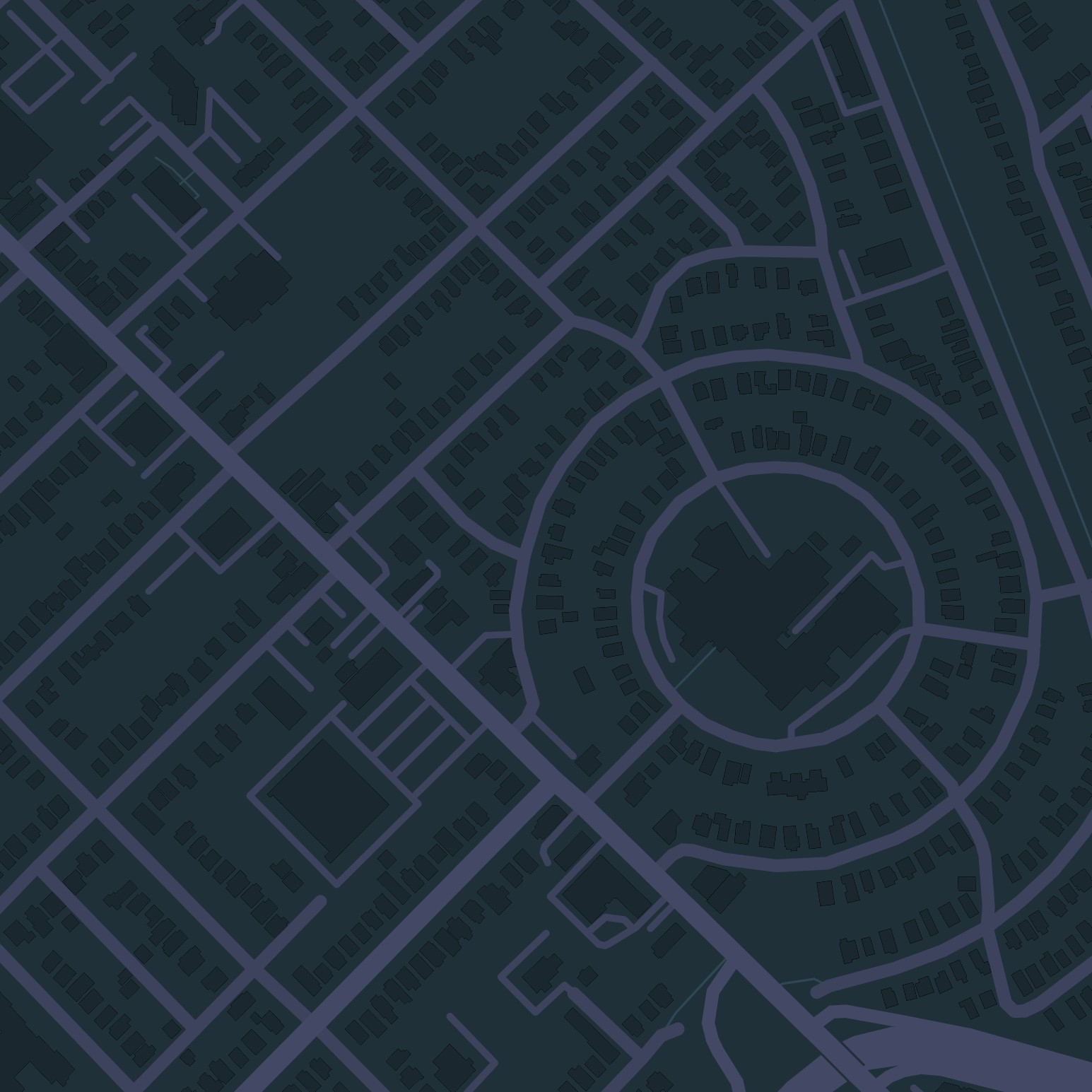 A concept for a laser cut map. I worked without labels in Mapbox and put focus on the buildings.