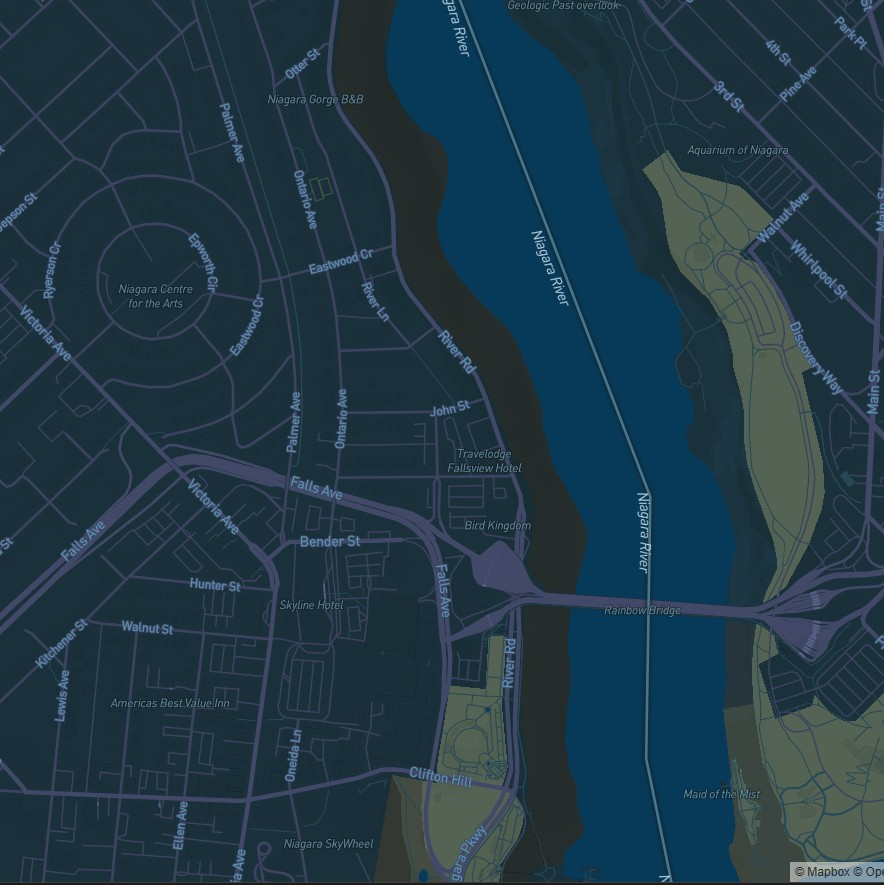 Working with Mapbox's labels and its visibility on colors. I did like the light blue text.