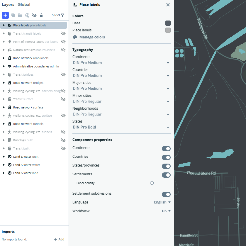Working with Mapbox's settings for my Niagara Falls bivariate mapping.