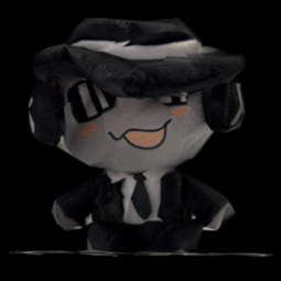 A low-poly image of my plushie.